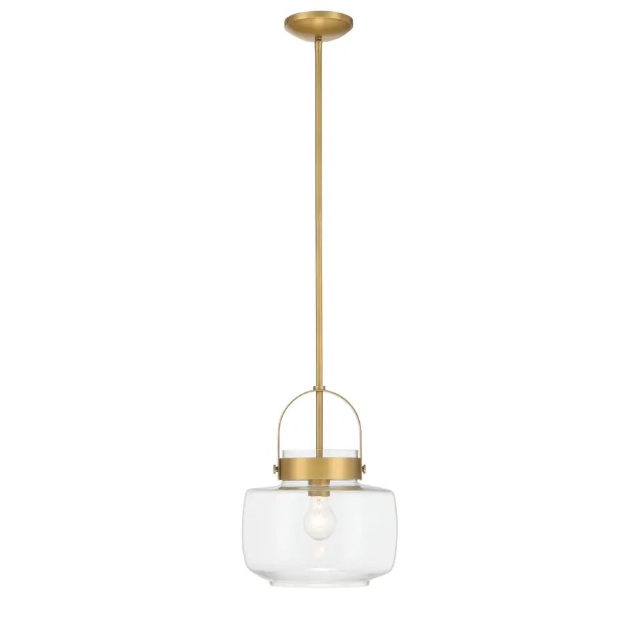 WickGlow 11" Legacy Brass Pendant Light - Image 2