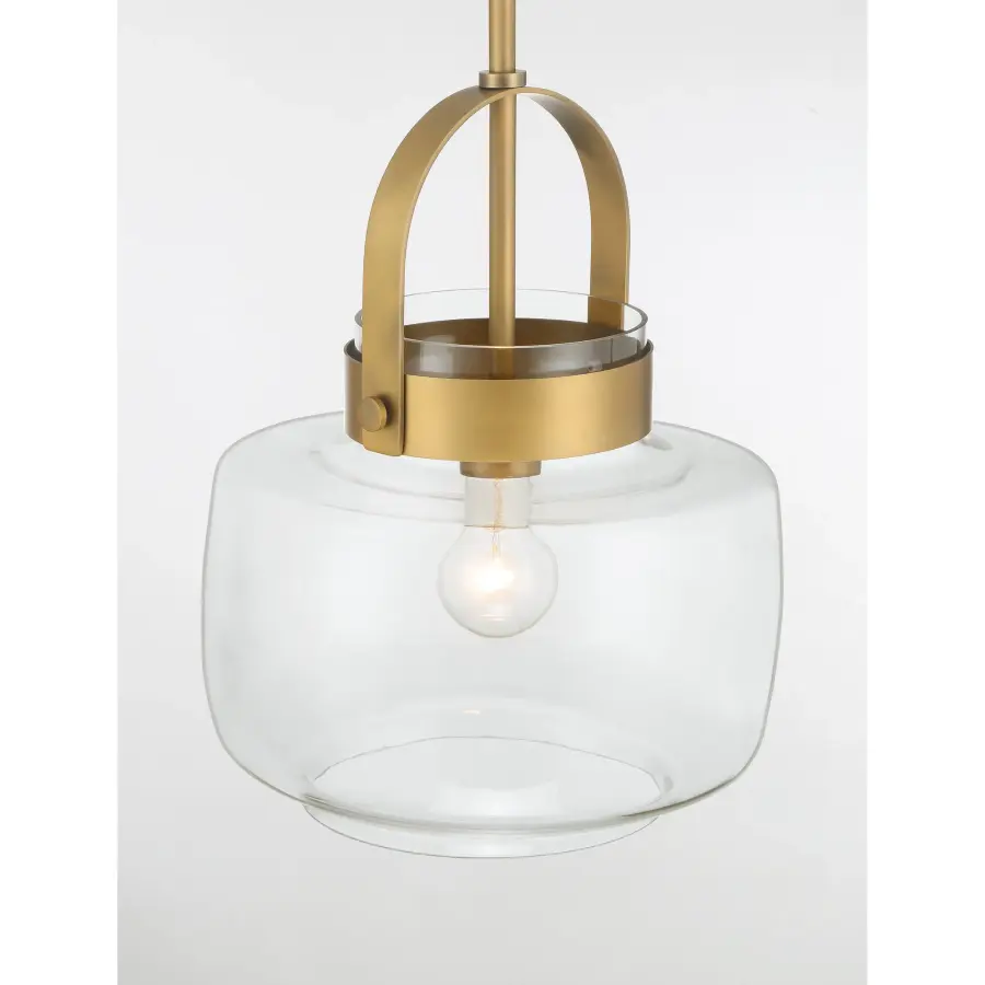 WickGlow 11" Legacy Brass Pendant Light - Image 3