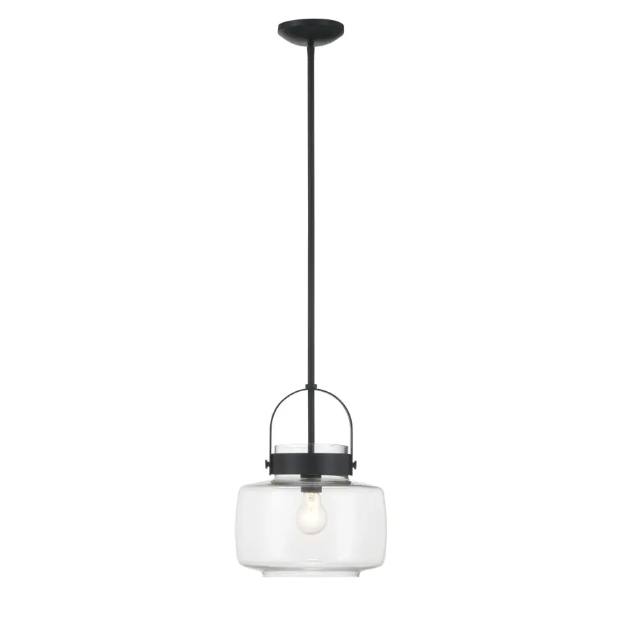 WickGlow 11" Dark Matte Black Pendant Light - Image 2