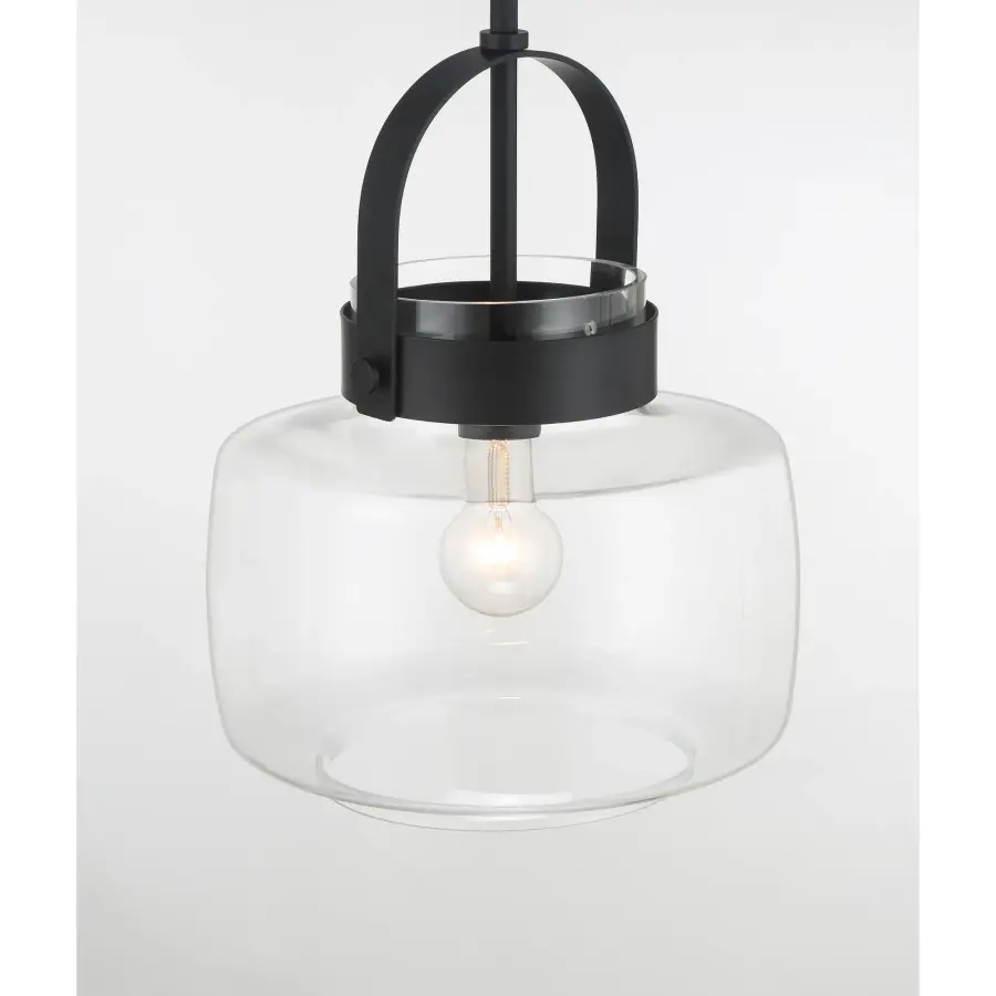 WickGlow 11" Dark Matte Black Pendant Light - Image 3