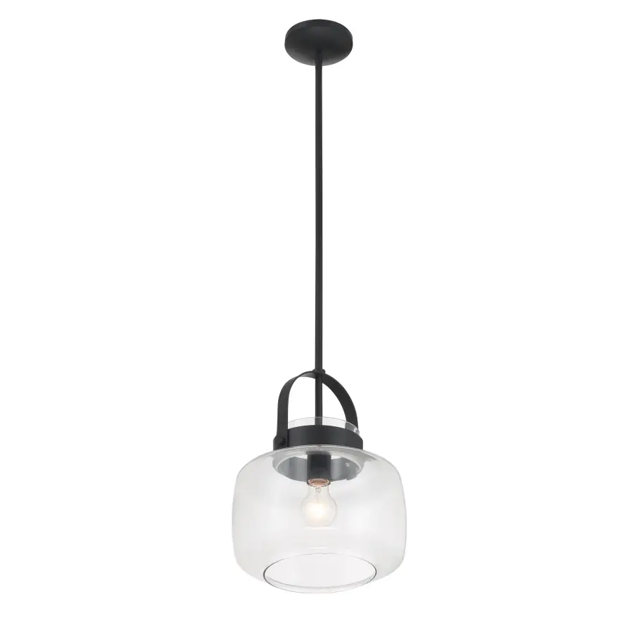 WickGlow 11" Dark Matte Black Pendant Light - Image 4