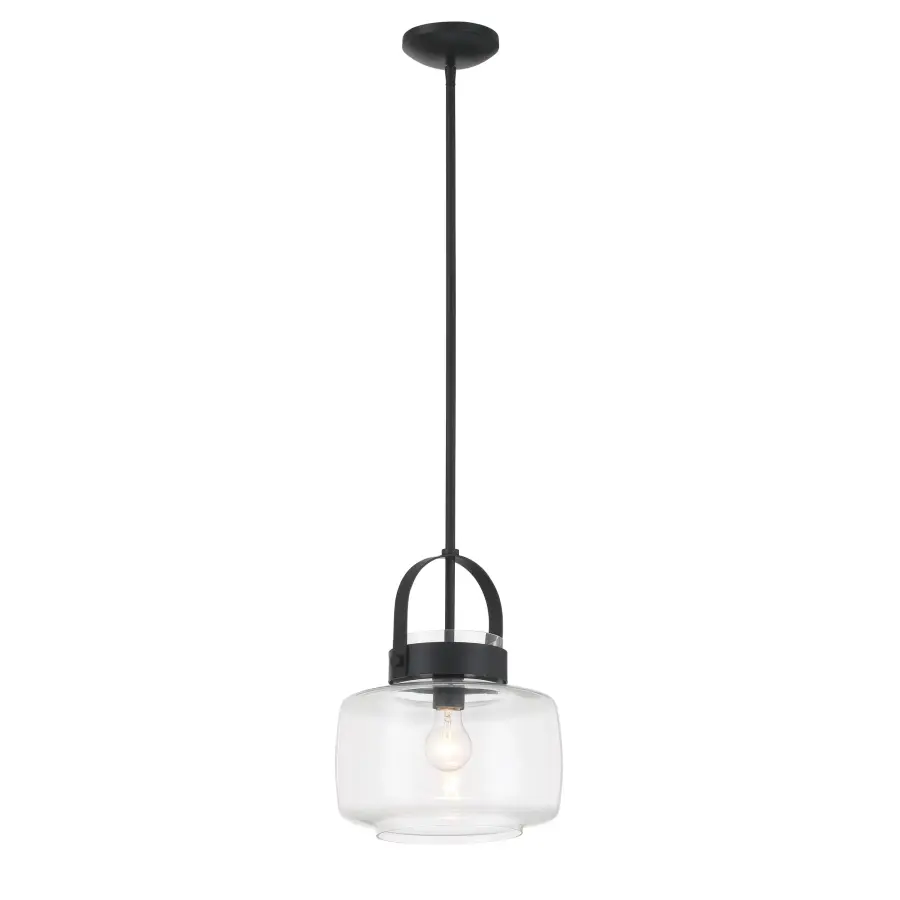 WickGlow 11" Dark Matte Black Pendant Light - Image 5