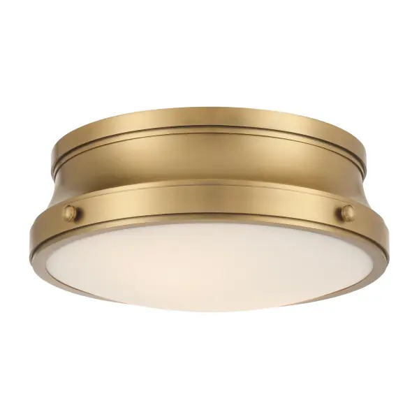 Purelight 15" 2-Light Flush Mount in Legacy Brass - Image 6