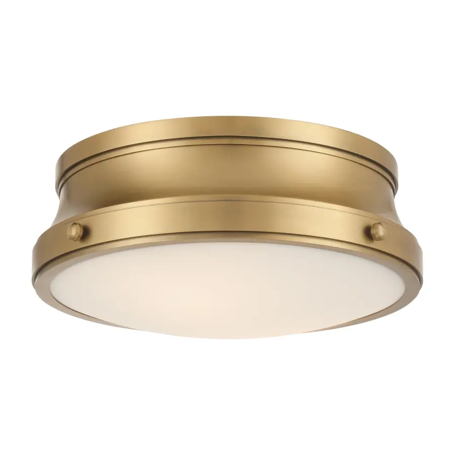 Purelight 15" 2-Light Flush Mount in Legacy Brass - Image 6