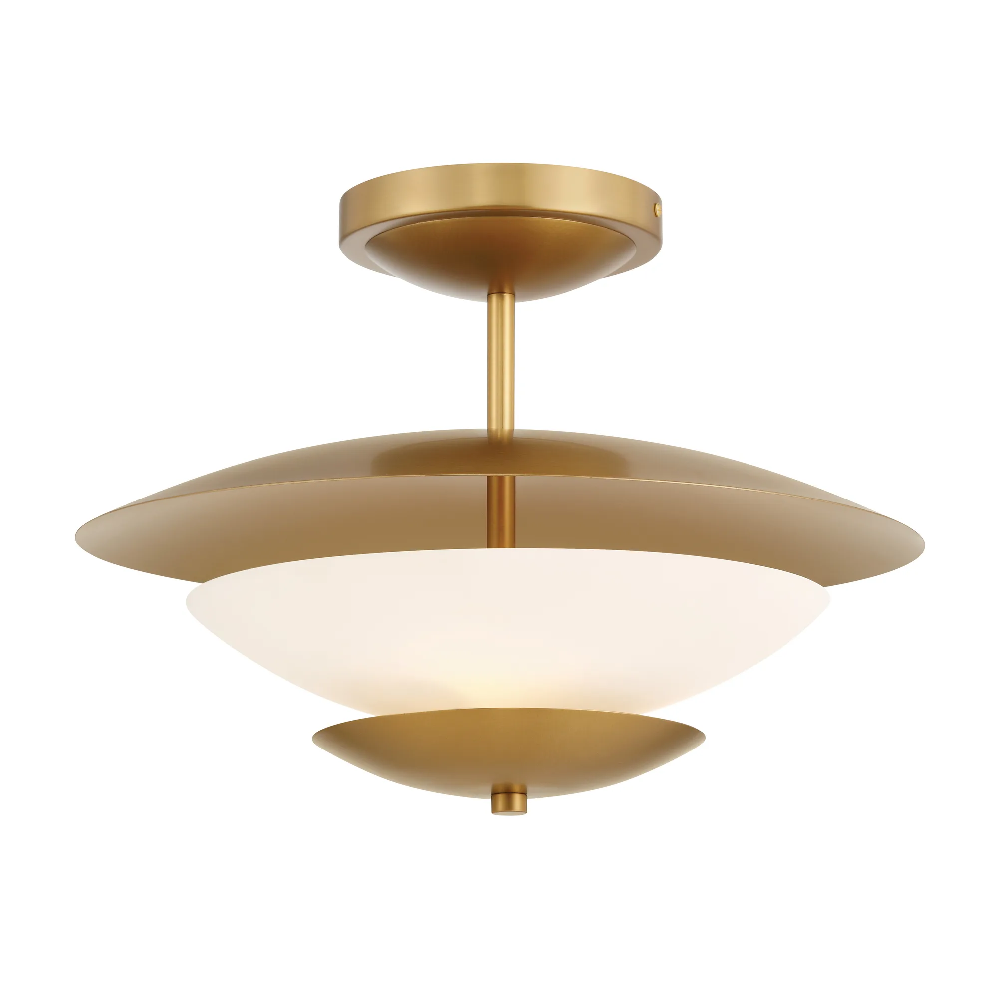 Solara 18.25" 3-Light Semi Flush in Legacy Brass