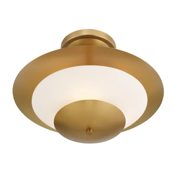 Solara 18.25" 3-Light Semi Flush in Legacy Brass - Image 5