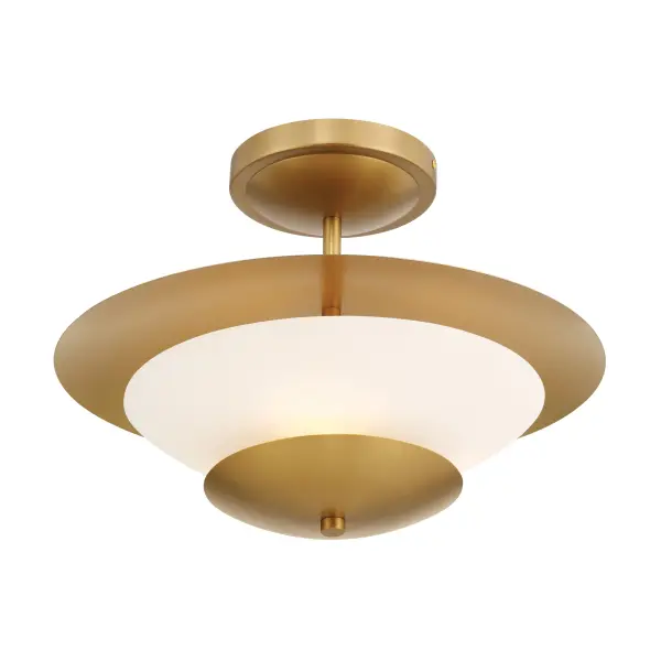 Solara 18.25" 3-Light Semi Flush in Legacy Brass - Image 6