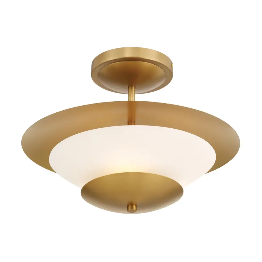 Solara 18.25" 3-Light Semi Flush in Legacy Brass - Image 6