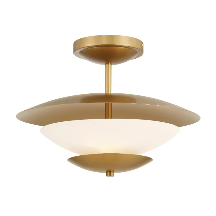 Solara 18.25" 3-Light Semi Flush in Legacy Brass - Image 7