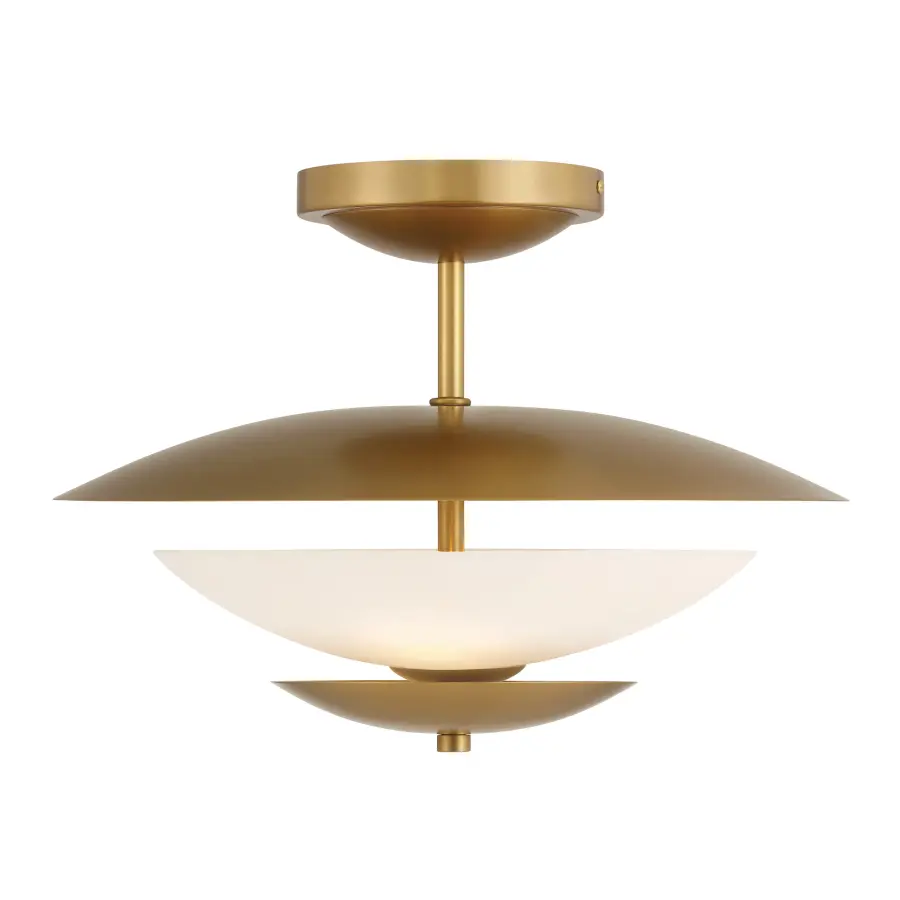 Solara 18.25" 3-Light Semi Flush in Legacy Brass - Image 8
