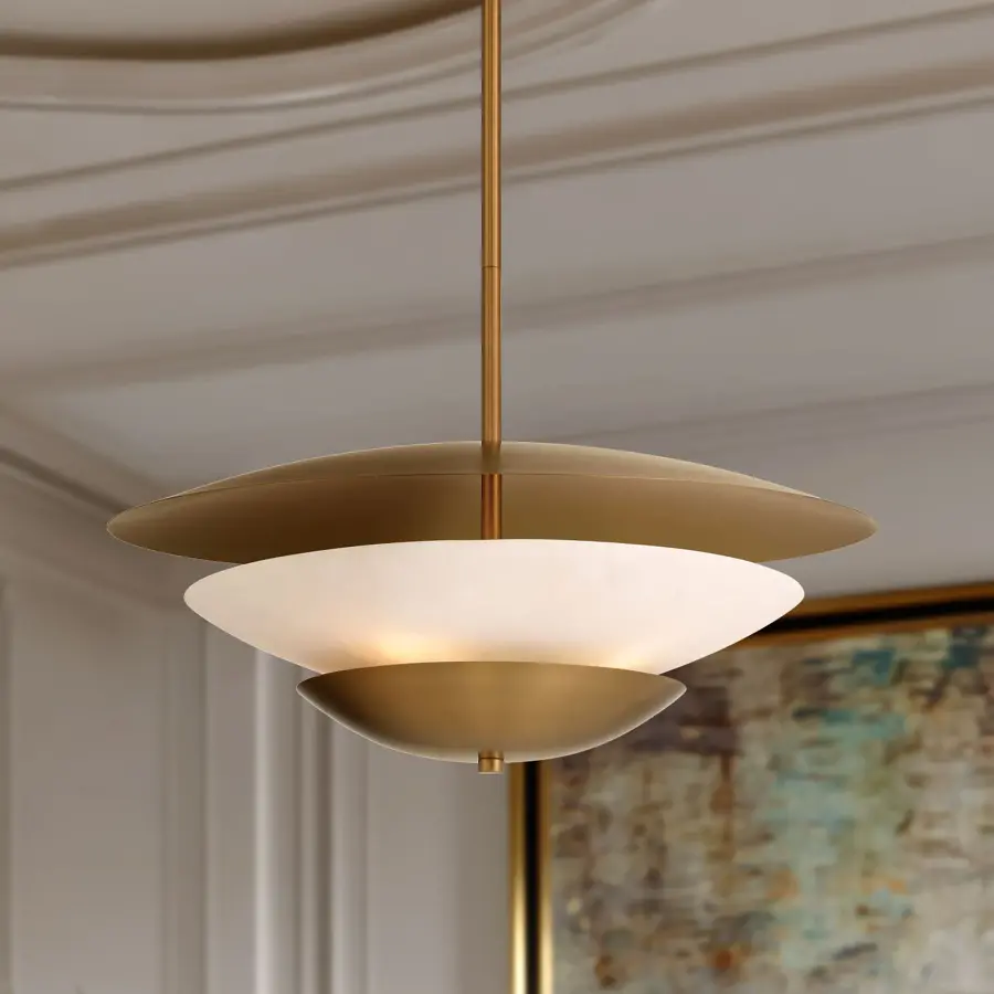 Solara 23.75" 4-Light Pendant in Legacy Brass - Image 4