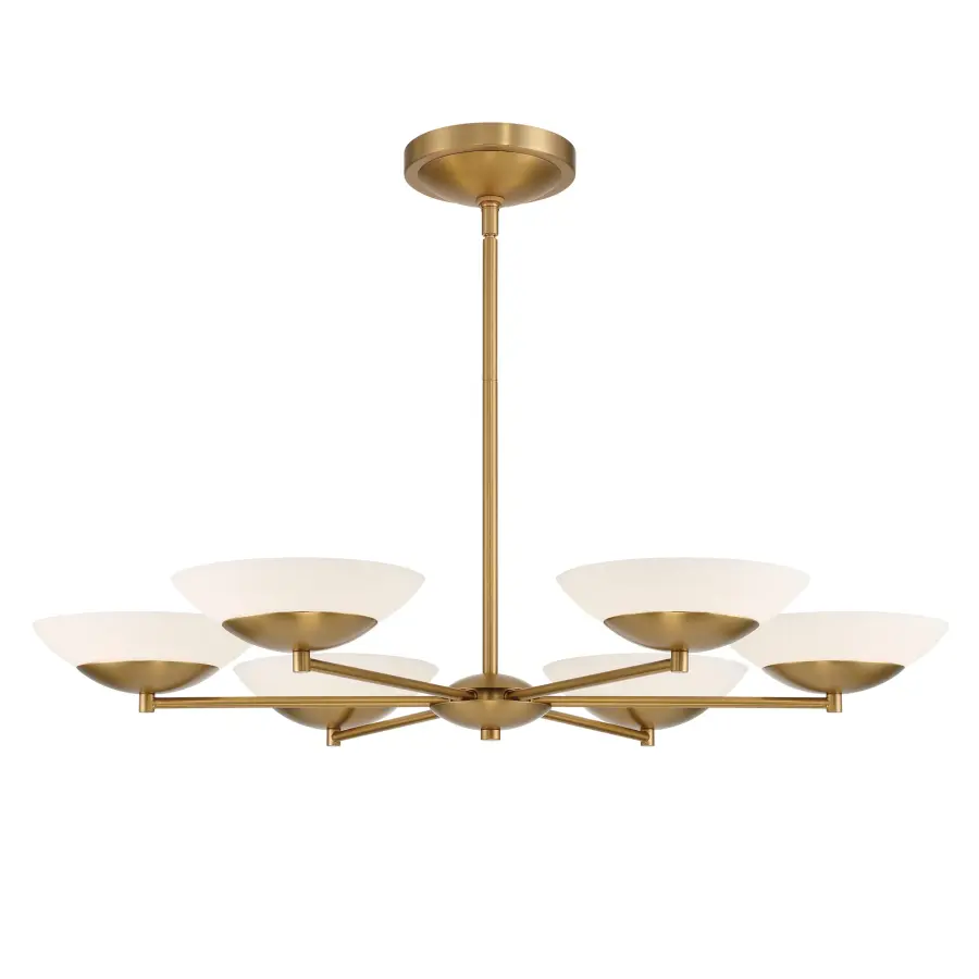 Solara 36" LED Chandelier in Legacy Brass - Image 1