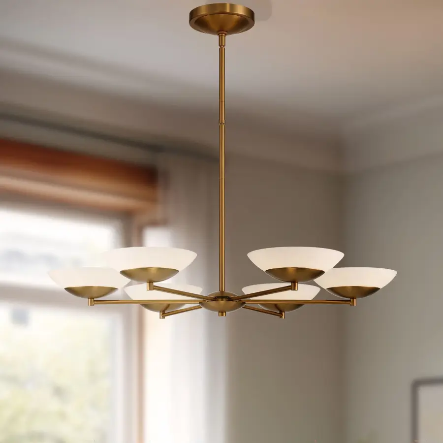 Solara 36" LED Chandelier in Legacy Brass - Image 4