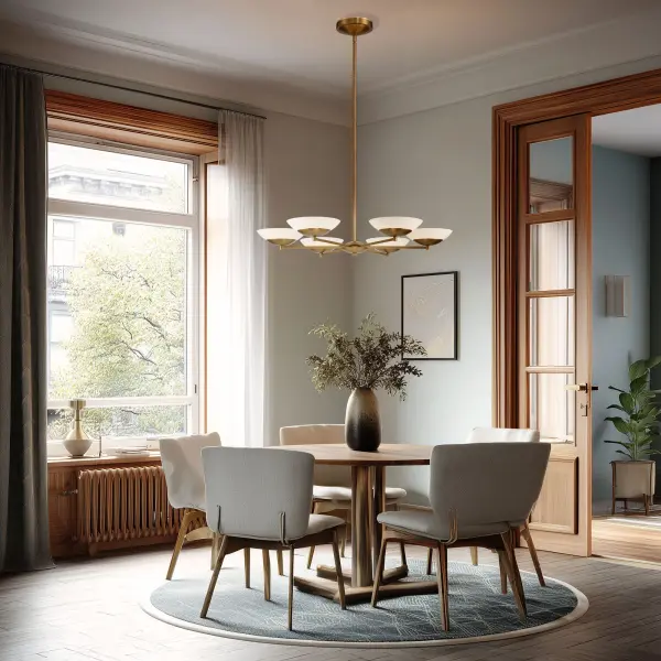 Solara 36" LED Chandelier in Legacy Brass - Image 5