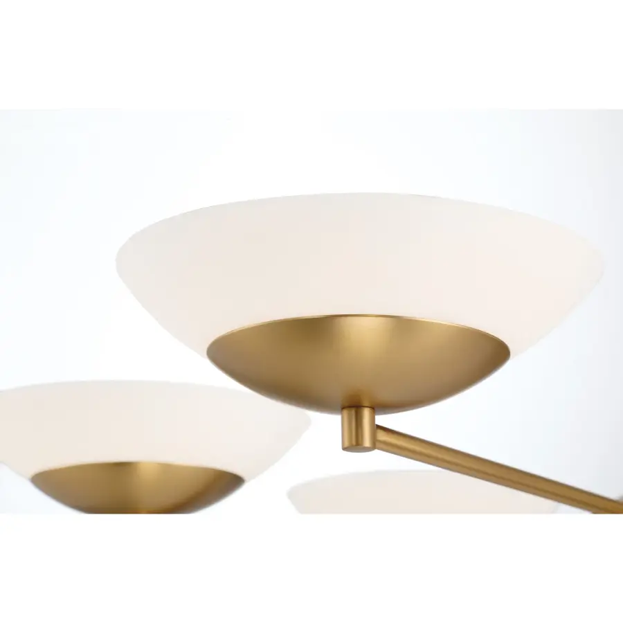 Solara 36" LED Chandelier in Legacy Brass - Image 7