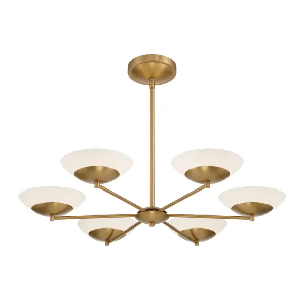 Solara 36" LED Chandelier in Legacy Brass - Image 8