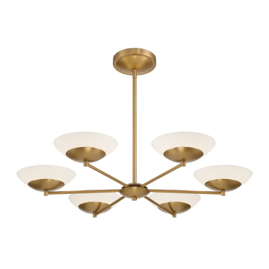 Solara 36" LED Chandelier in Legacy Brass - Image 8