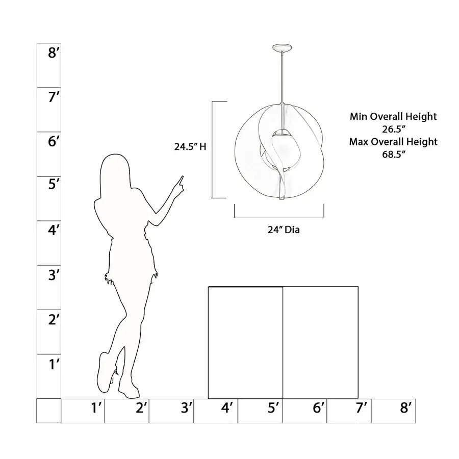 Gloria 24" 1-Light Pendant in Legacy Brass - Image 2