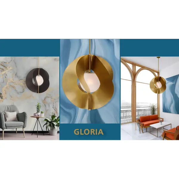 Gloria 24" 1-Light Pendant in Legacy Brass - Image 4