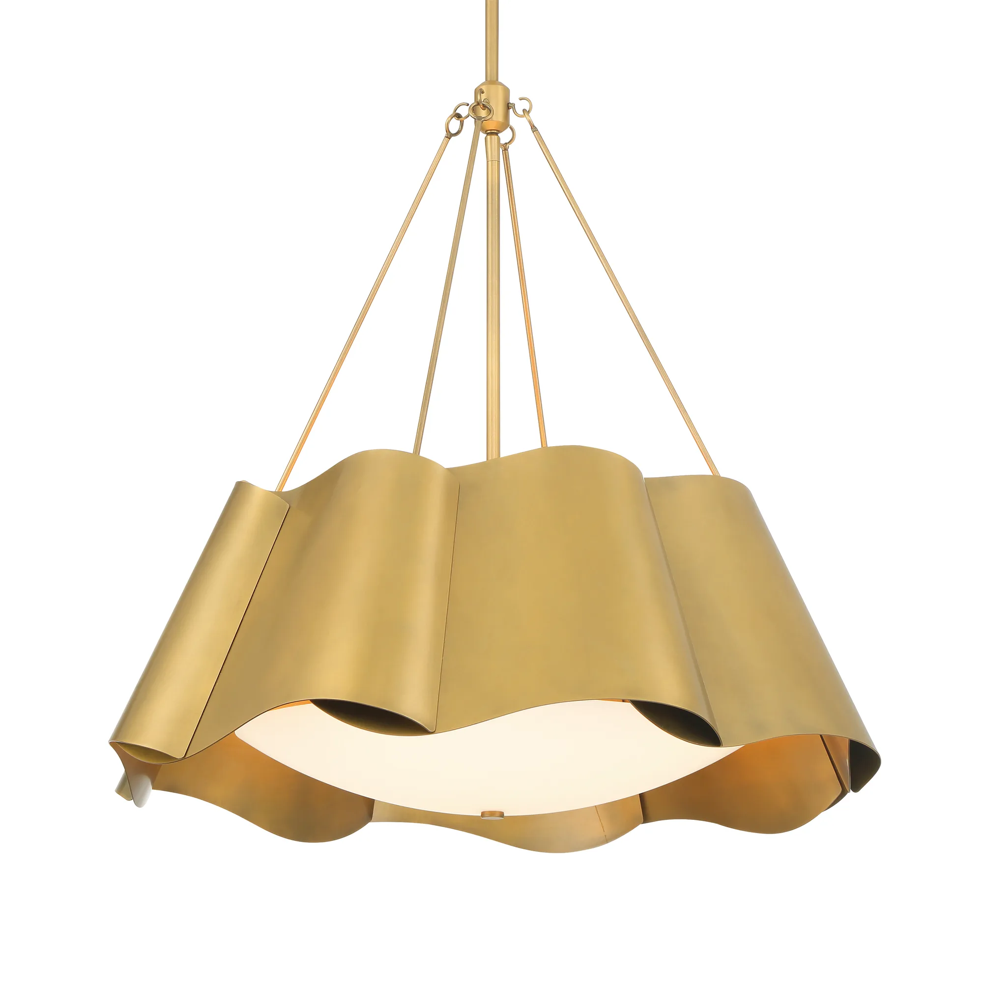 Waveform 26" 4-Light Pendant in Legacy Brass