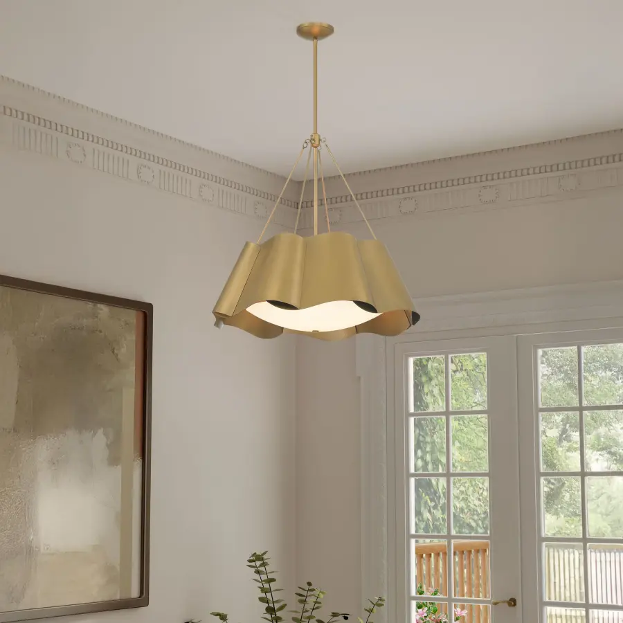 Waveform 26" 4-Light Pendant in Legacy Brass - Image 7