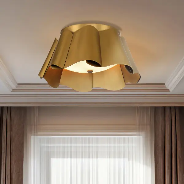 Waveform 14" 3-Light Flush Mount in Legacy Brass - Image 5