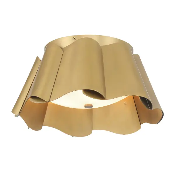 Waveform 14" 3-Light Flush Mount in Legacy Brass - Image 8