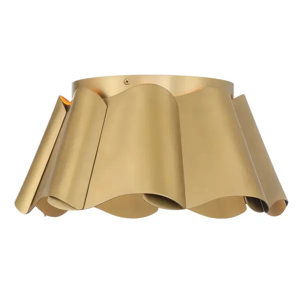Waveform 14" 3-Light Flush Mount in Legacy Brass - Image 9