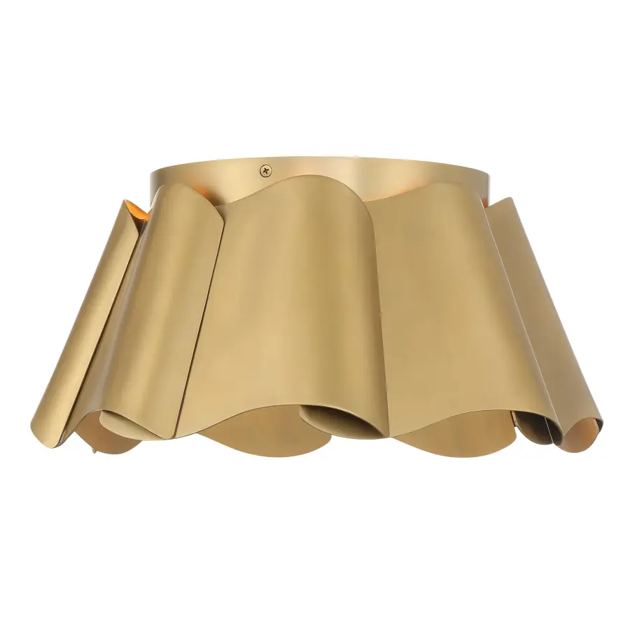 Waveform 14" 3-Light Flush Mount in Legacy Brass - Image 9
