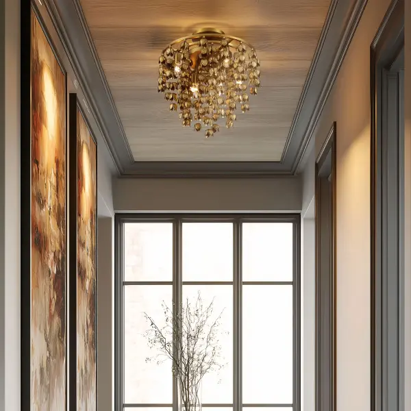 Ashgrove 21" 6-Light Semi Flush in Legacy Brass - Image 5