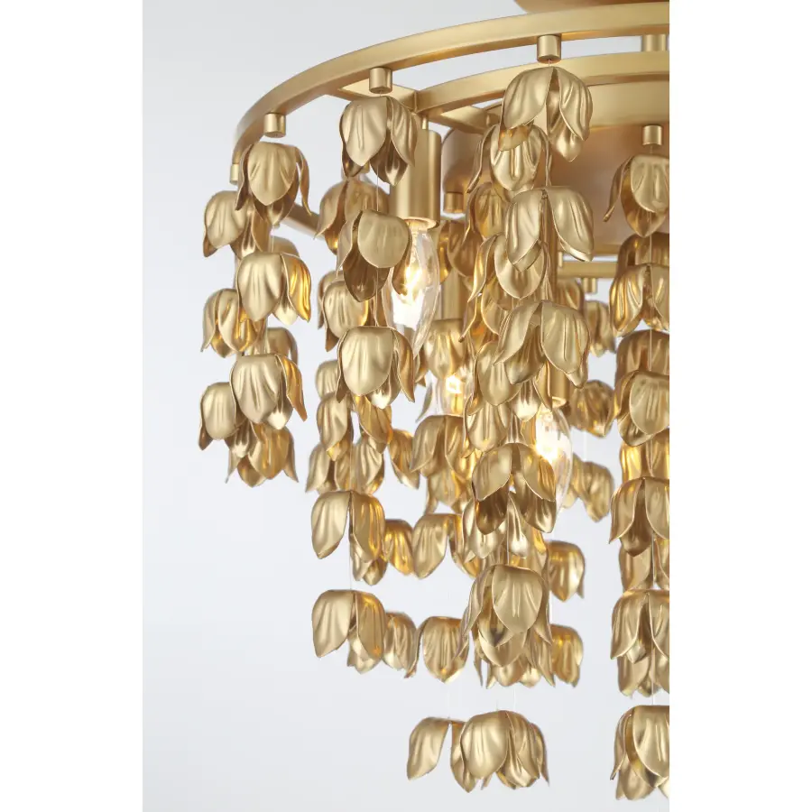 Ashgrove 21" 6-Light Semi Flush in Legacy Brass - Image 7