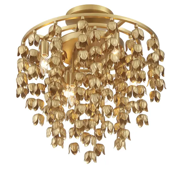Ashgrove 21" 6-Light Semi Flush in Legacy Brass - Image 8