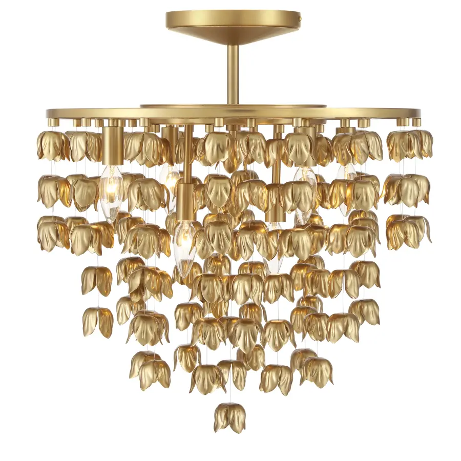 Ashgrove 21" 6-Light Semi Flush in Legacy Brass - Image 9
