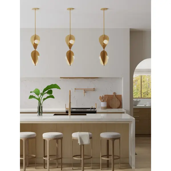 Pod 8.25" LED Pendant in Legacy Brass - Image 4