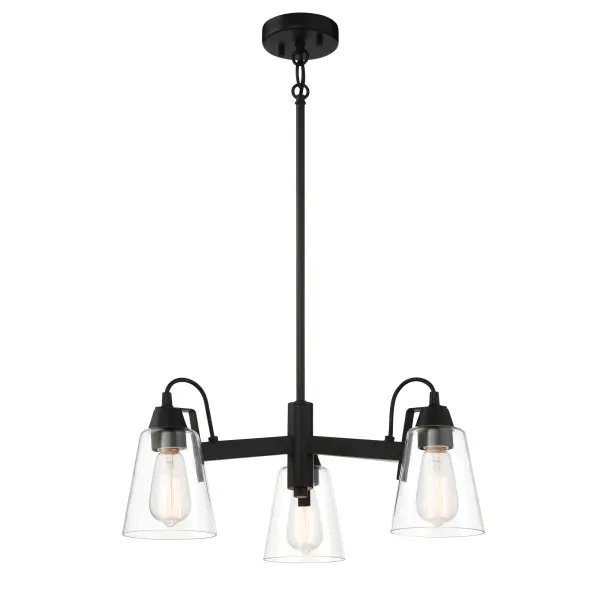 Compact Transitional Chandelier with Industrial Charm - Image 1