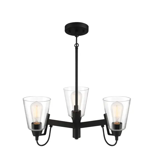 Beckonridge 3-Light Chandelier in Coal Black - Image 6