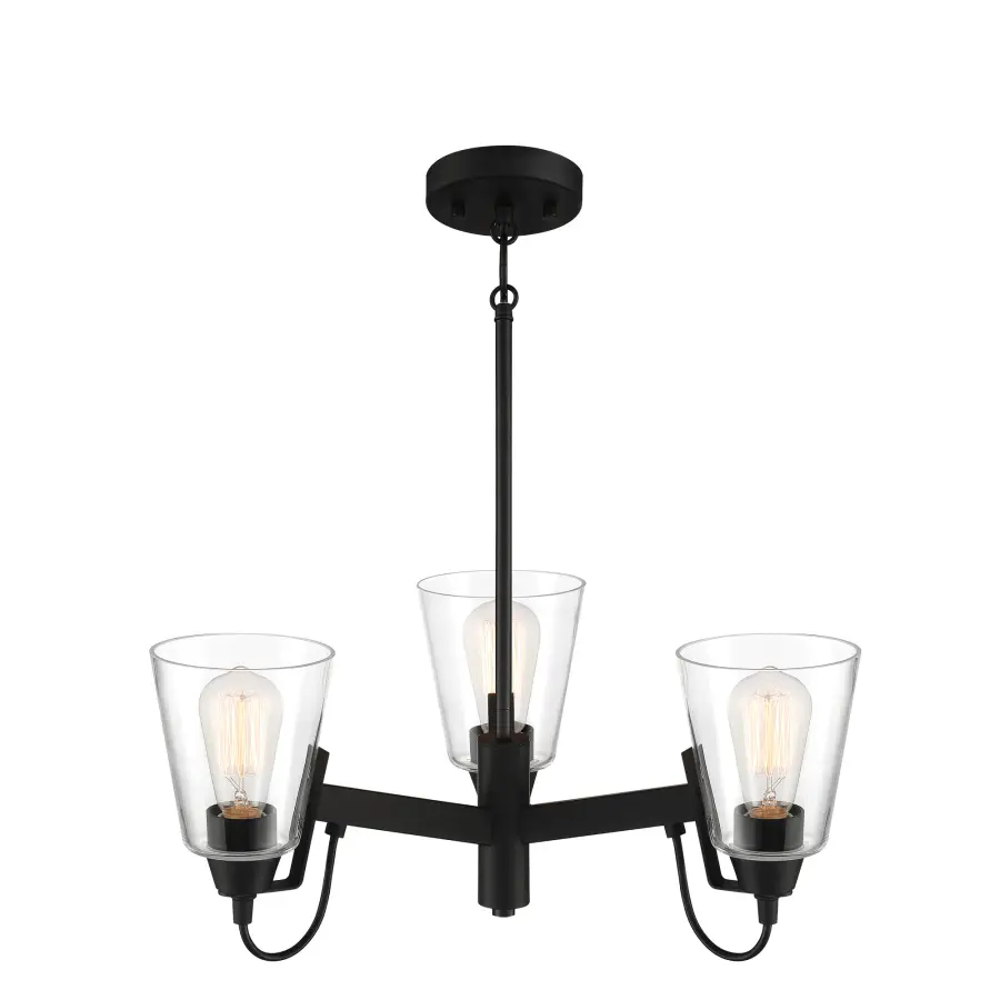 Beckonridge 3-Light Chandelier in Coal Black - Image 6