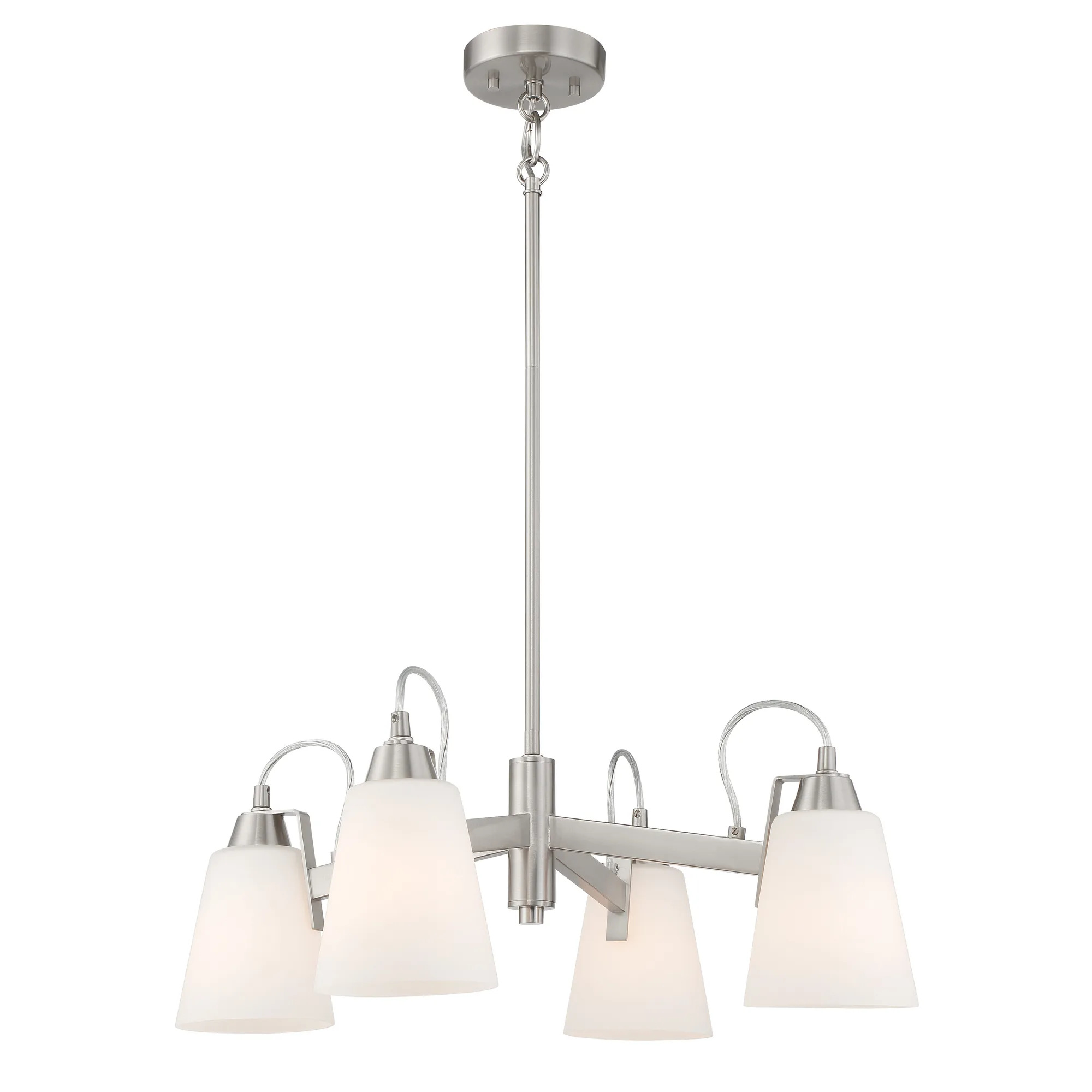 Beckonridge 4-Light Chandelier in Brushed Nickel
