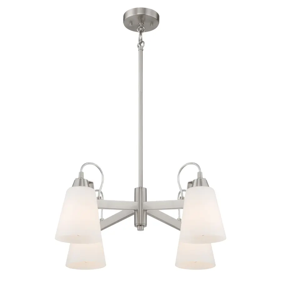 Beckonridge 4-Light Chandelier in Brushed Nickel - Image 3