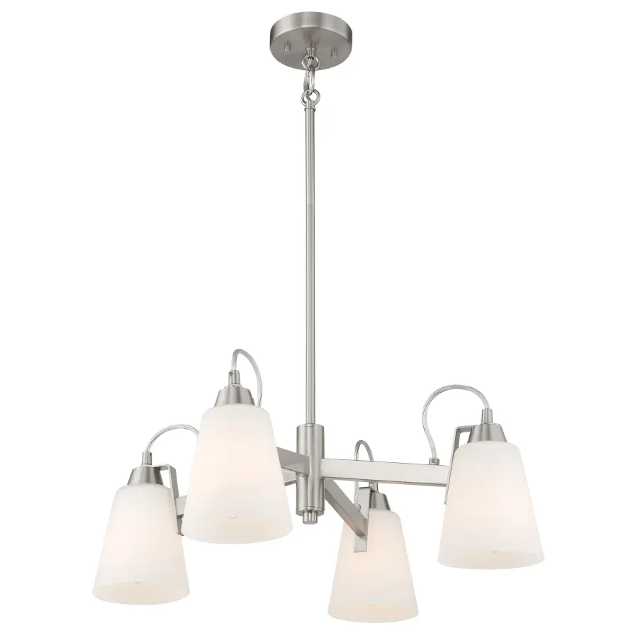 Beckonridge 4-Light Chandelier in Brushed Nickel - Image 4