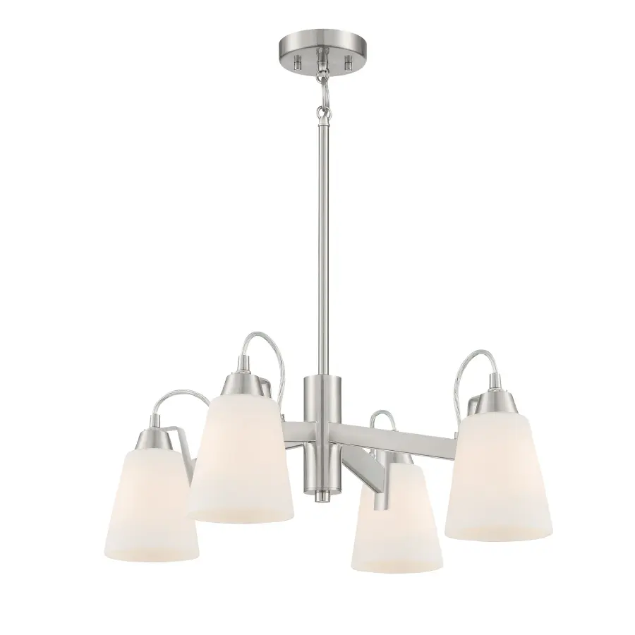Beckonridge 4-Light Chandelier in Brushed Nickel - Image 6