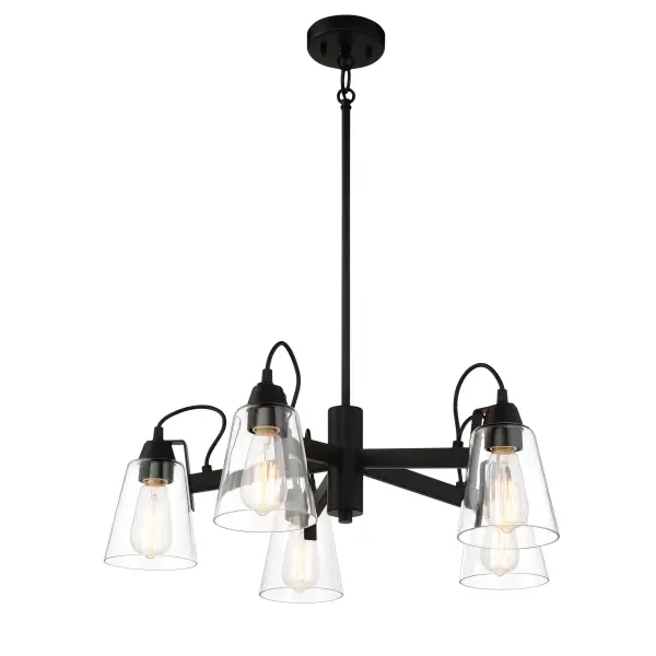 Versatile Transitional Chandelier with Industrial Charm - Image 3