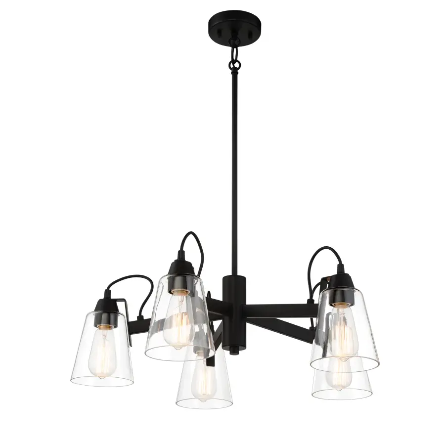 Versatile Transitional Chandelier with Industrial Charm - Image 3