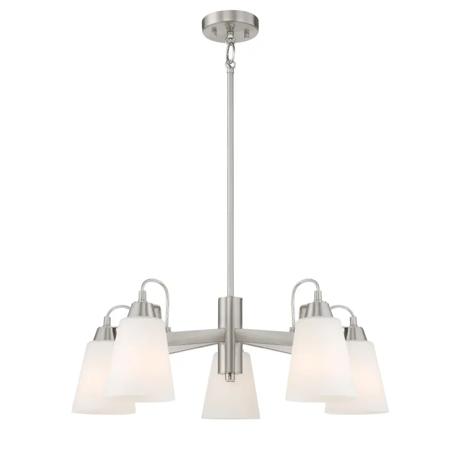 Beckonridge 5-Light Chandelier in Brushed Nickel - Image 1