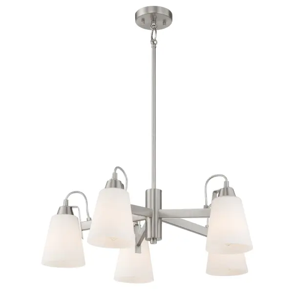Beckonridge 5-Light Chandelier in Brushed Nickel - Image 4