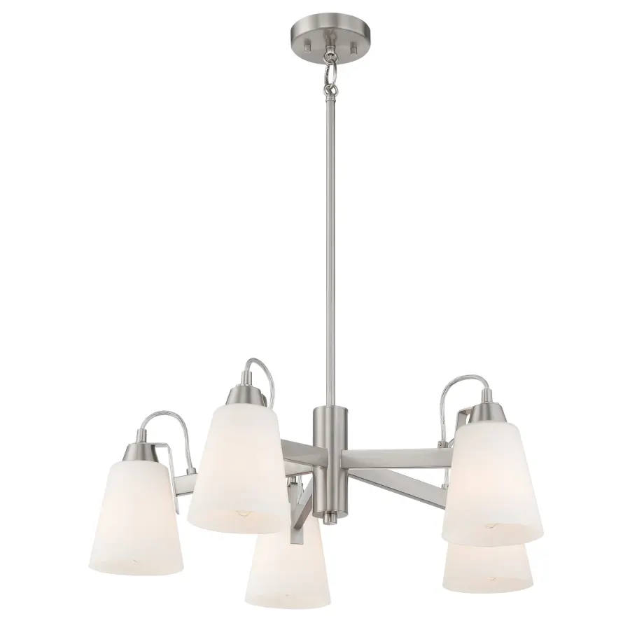 Beckonridge 5-Light Chandelier in Brushed Nickel - Image 4