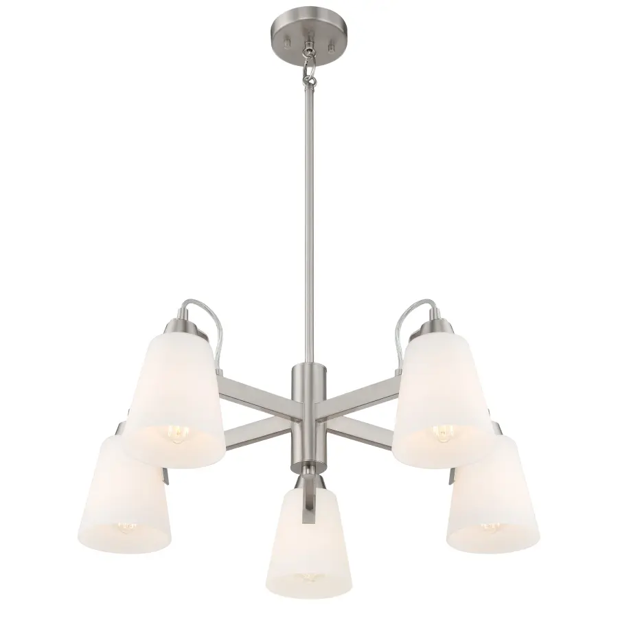 Beckonridge 5-Light Chandelier in Brushed Nickel - Image 5