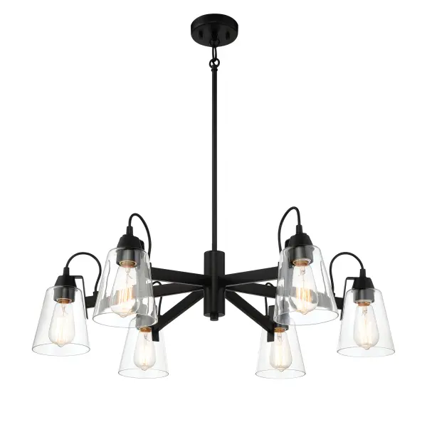 Versatile Transitional Chandelier with Industrial Edge - Image 3