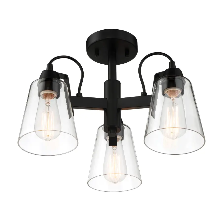 Versatile Transitional Semi-Flush with Industrial Charm - Image 4