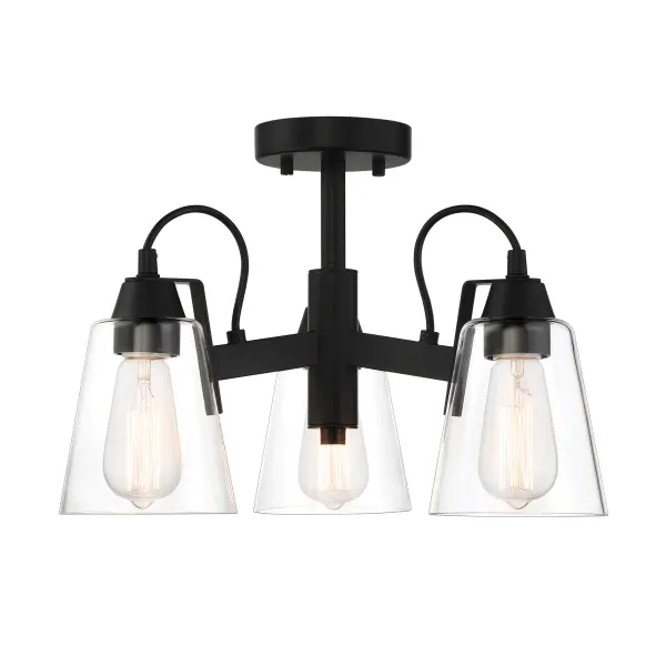 Versatile Transitional Semi-Flush with Industrial Charm - Image 6